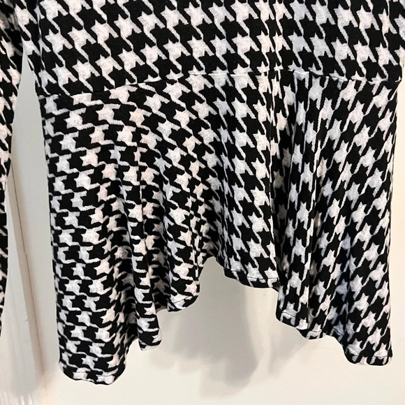 Michael Michael Kors Blouse Long Sleeve Houndstooth - Picture 4 of 9